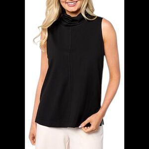 WynneLayers Women's Sleeveless Turtleneck Black - Regular